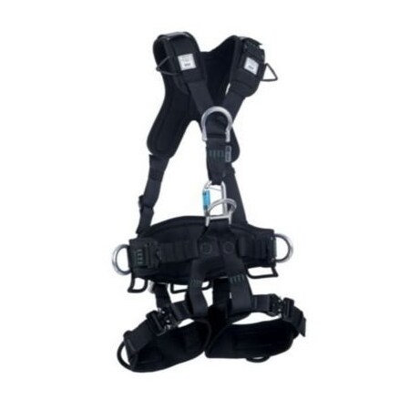 Msa Safety Gravity Suspension Harness, Aluminum Back, Front, Ventral & Hip D-Rings, Lumbar, Shoulder & Leg 10150457